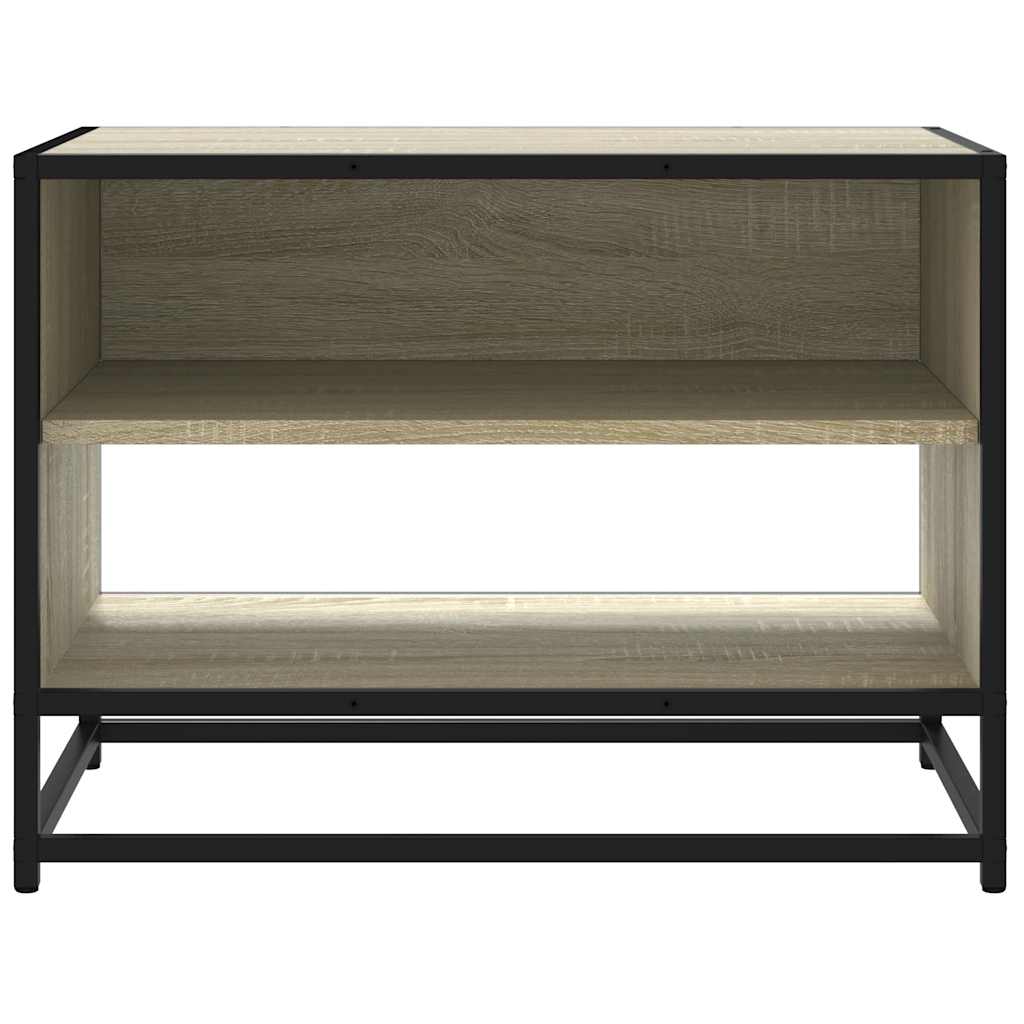 Comodă TV, stejar sonoma, 61x40x46 cm, lemn prelucrat și metal GartenMobel Dekor