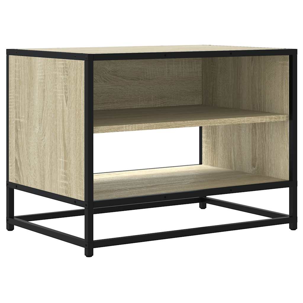 Comodă TV, stejar sonoma, 61x40x46 cm, lemn prelucrat și metal GartenMobel Dekor