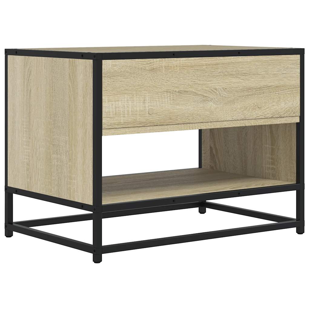 Comodă TV, stejar sonoma, 61x40x46 cm, lemn prelucrat și metal GartenMobel Dekor