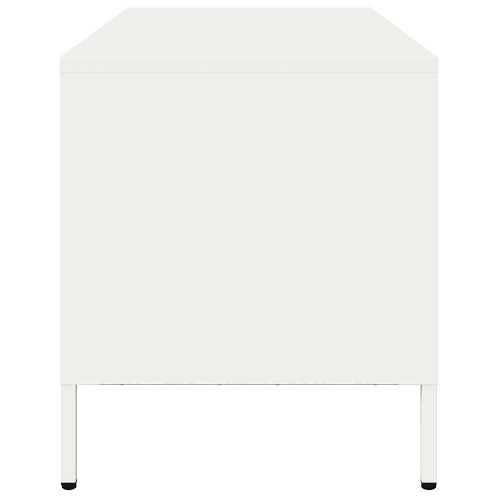 Dulap TV, alb, 101,5x39x43,5 cm, oțel laminat la rece GartenMobel Dekor