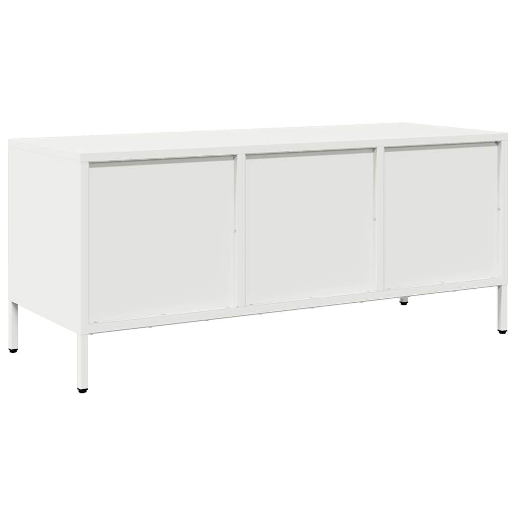 Dulap TV, alb, 101,5x39x43,5 cm, oțel laminat la rece GartenMobel Dekor