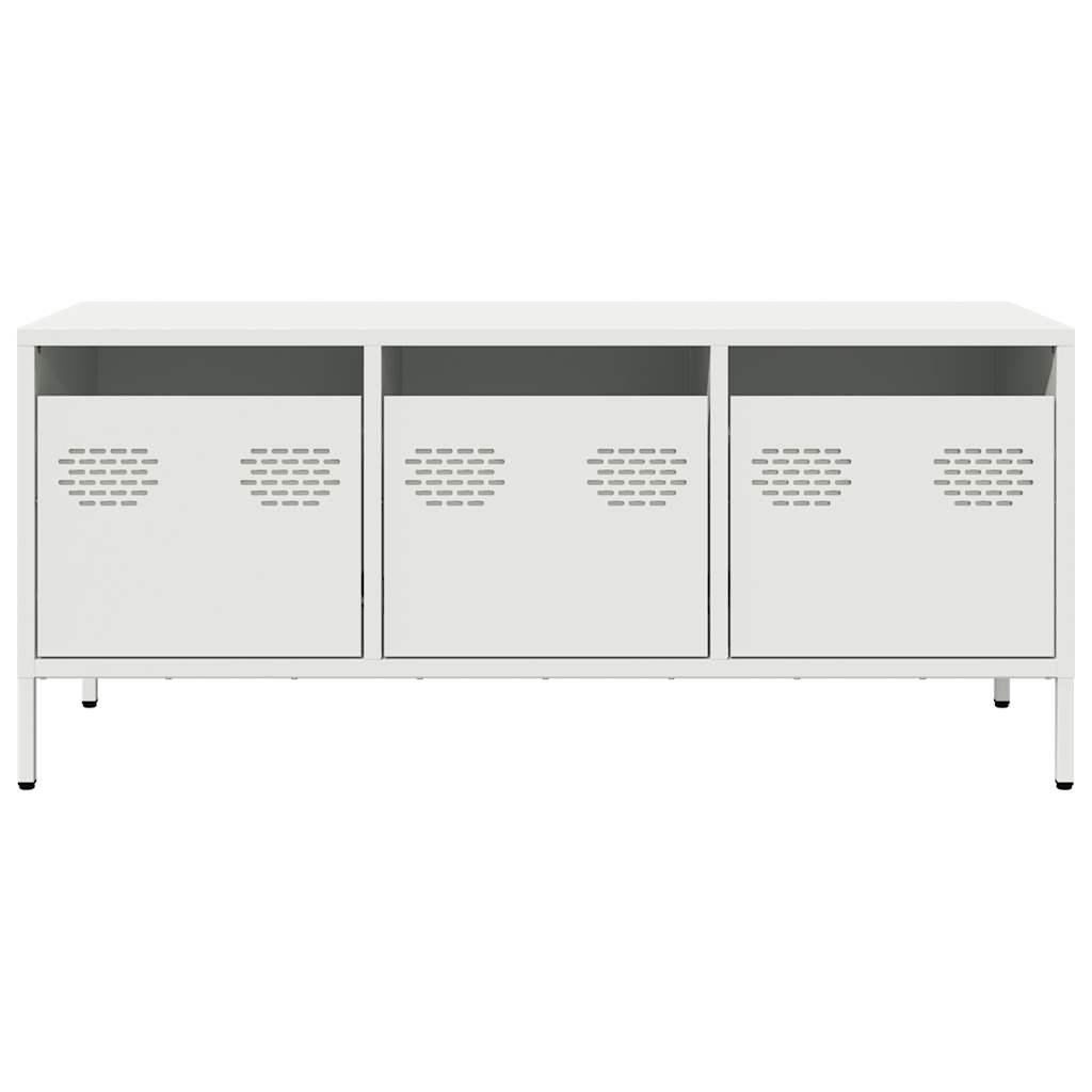 Dulap TV, alb, 101,5x39x43,5 cm, oțel laminat la rece GartenMobel Dekor