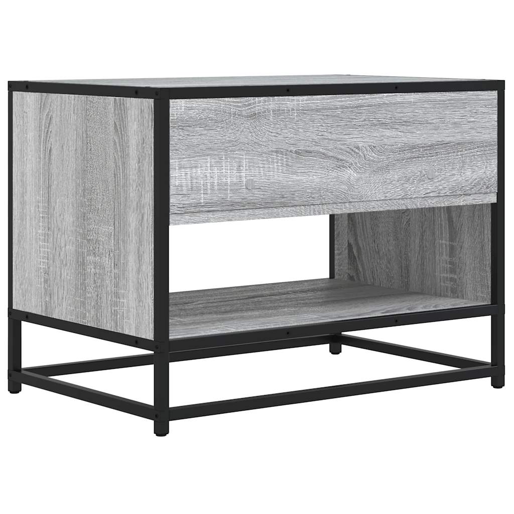 Dulap TV, gri sonoma, 61x40x46 cm, lemn prelucrat și metal GartenMobel Dekor
