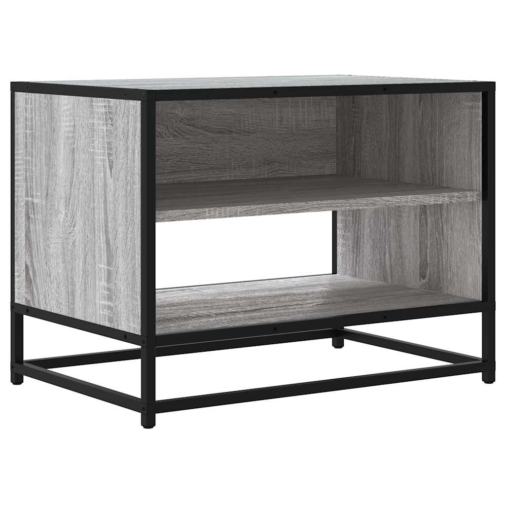 Dulap TV, gri sonoma, 61x40x46 cm, lemn prelucrat și metal GartenMobel Dekor