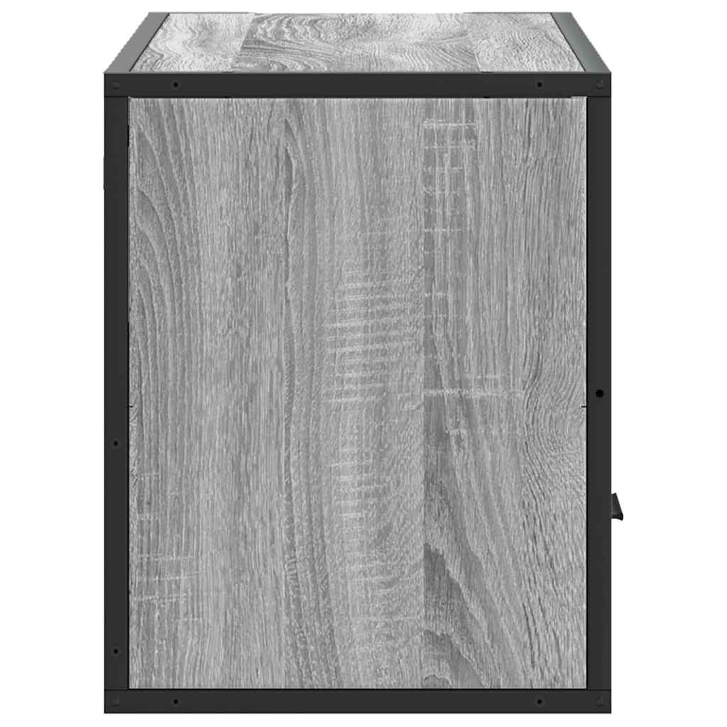 Dulap TV, gri sonoma, 80x31x39,5 cm, lemn prelucrat și metal GartenMobel Dekor