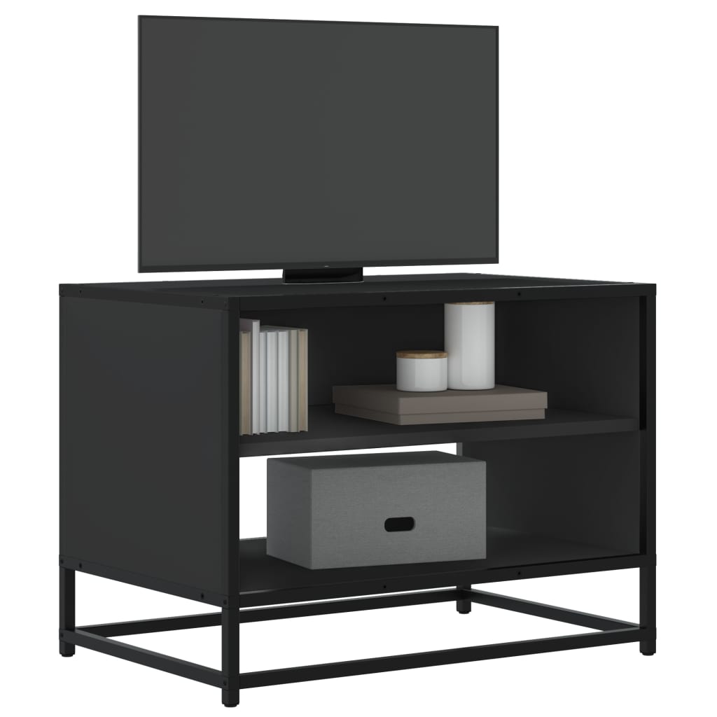 Dulap TV, negru, 61x40x46 cm, lemn prelucrat și metal GartenMobel Dekor