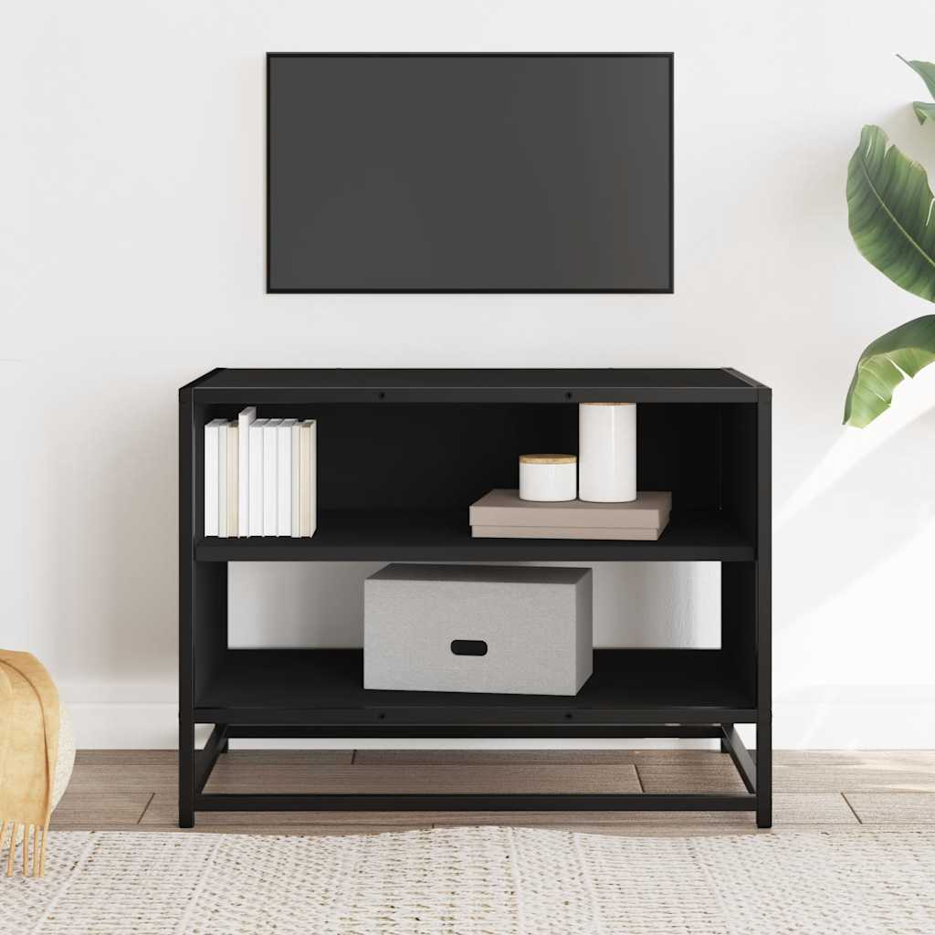 Dulap TV, negru, 61x40x46 cm, lemn prelucrat și metal GartenMobel Dekor