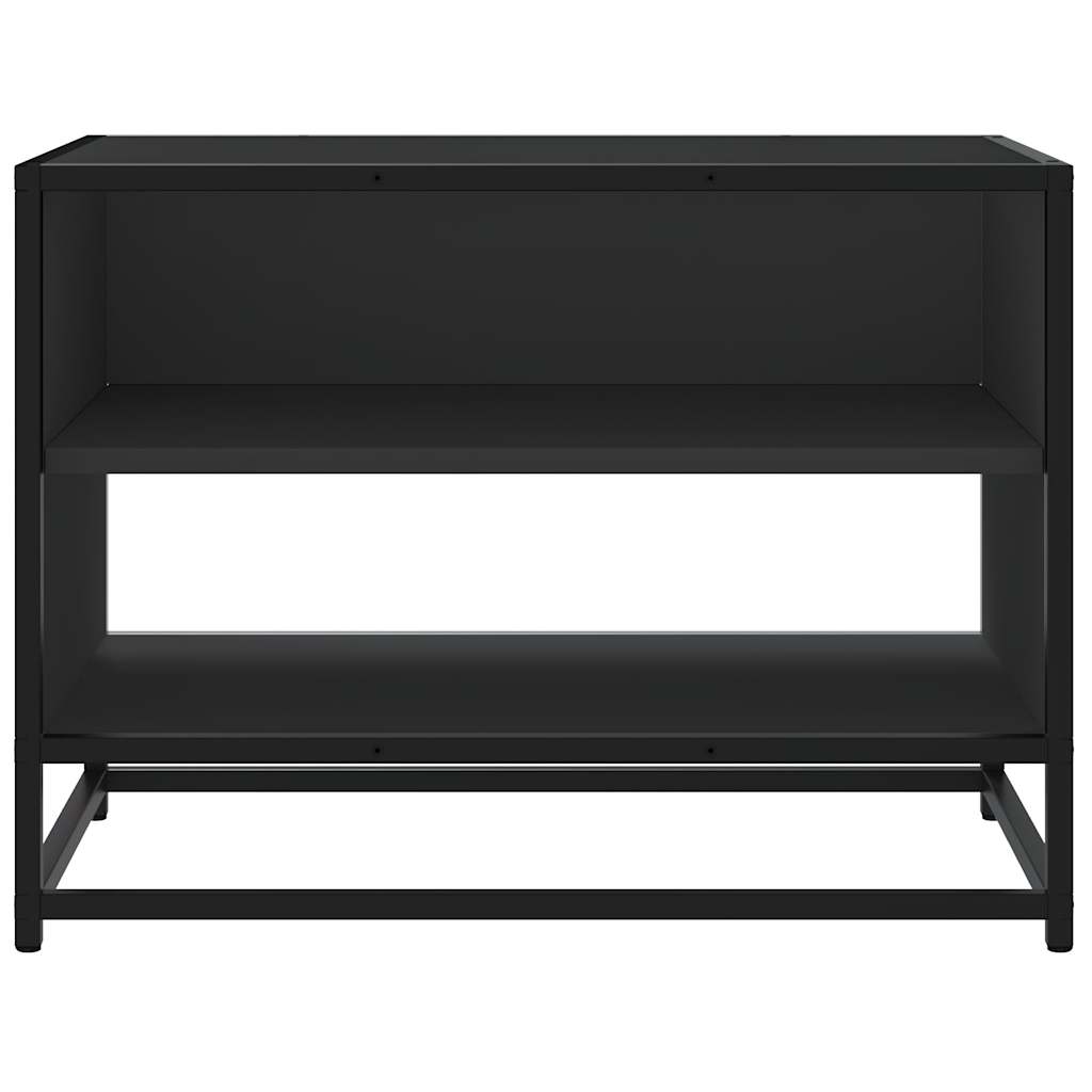 Dulap TV, negru, 61x40x46 cm, lemn prelucrat și metal GartenMobel Dekor