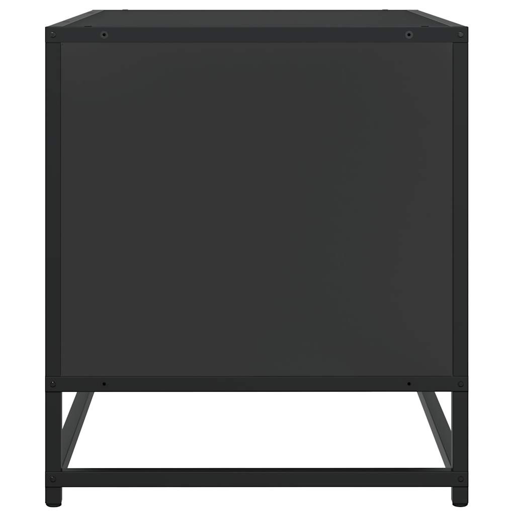 Dulap TV, negru, 61x40x46 cm, lemn prelucrat și metal GartenMobel Dekor