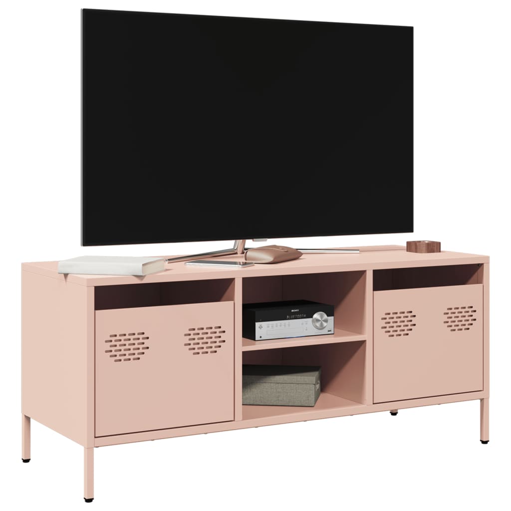 Dulap TV, roz, 101,5x39x43,5 cm, oțel laminat la rece GartenMobel Dekor