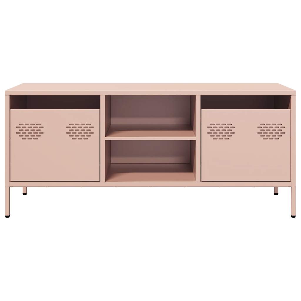Dulap TV, roz, 101,5x39x43,5 cm, oțel laminat la rece GartenMobel Dekor