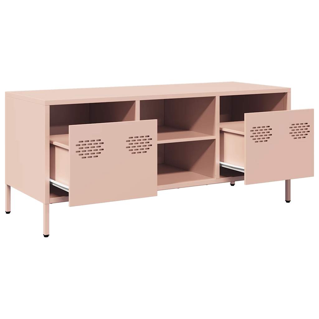 Dulap TV, roz, 101,5x39x43,5 cm, oțel laminat la rece GartenMobel Dekor