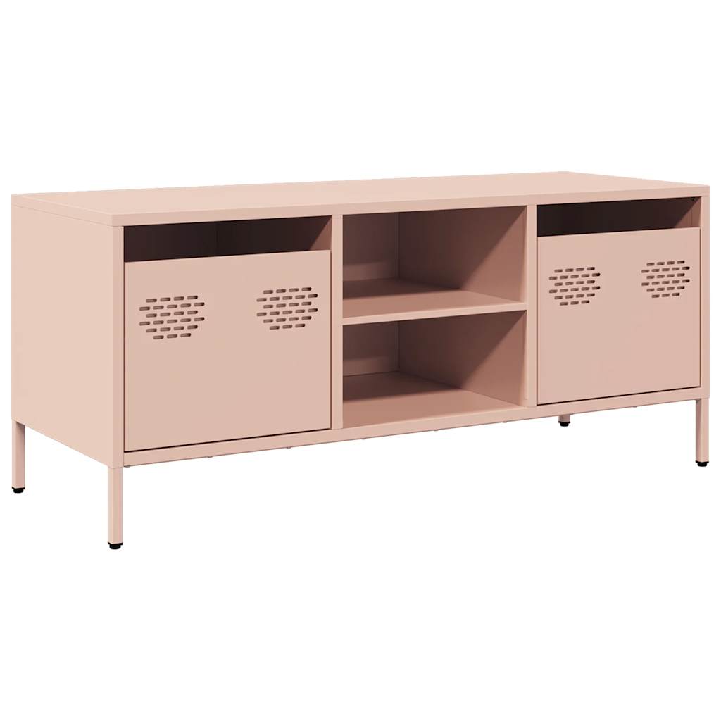 Dulap TV, roz, 101,5x39x43,5 cm, oțel laminat la rece GartenMobel Dekor