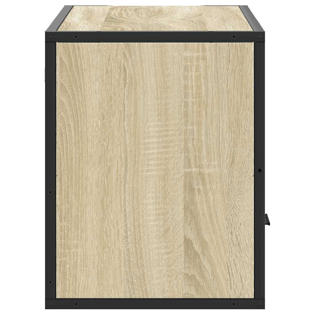 Dulap TV, stejar sonoma, 80x31x39,5 cm, lemn prelucrat și metal GartenMobel Dekor