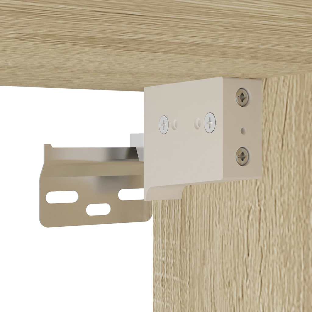 Dulap TV, stejar sonoma, 80x31x39,5 cm, lemn prelucrat și metal GartenMobel Dekor