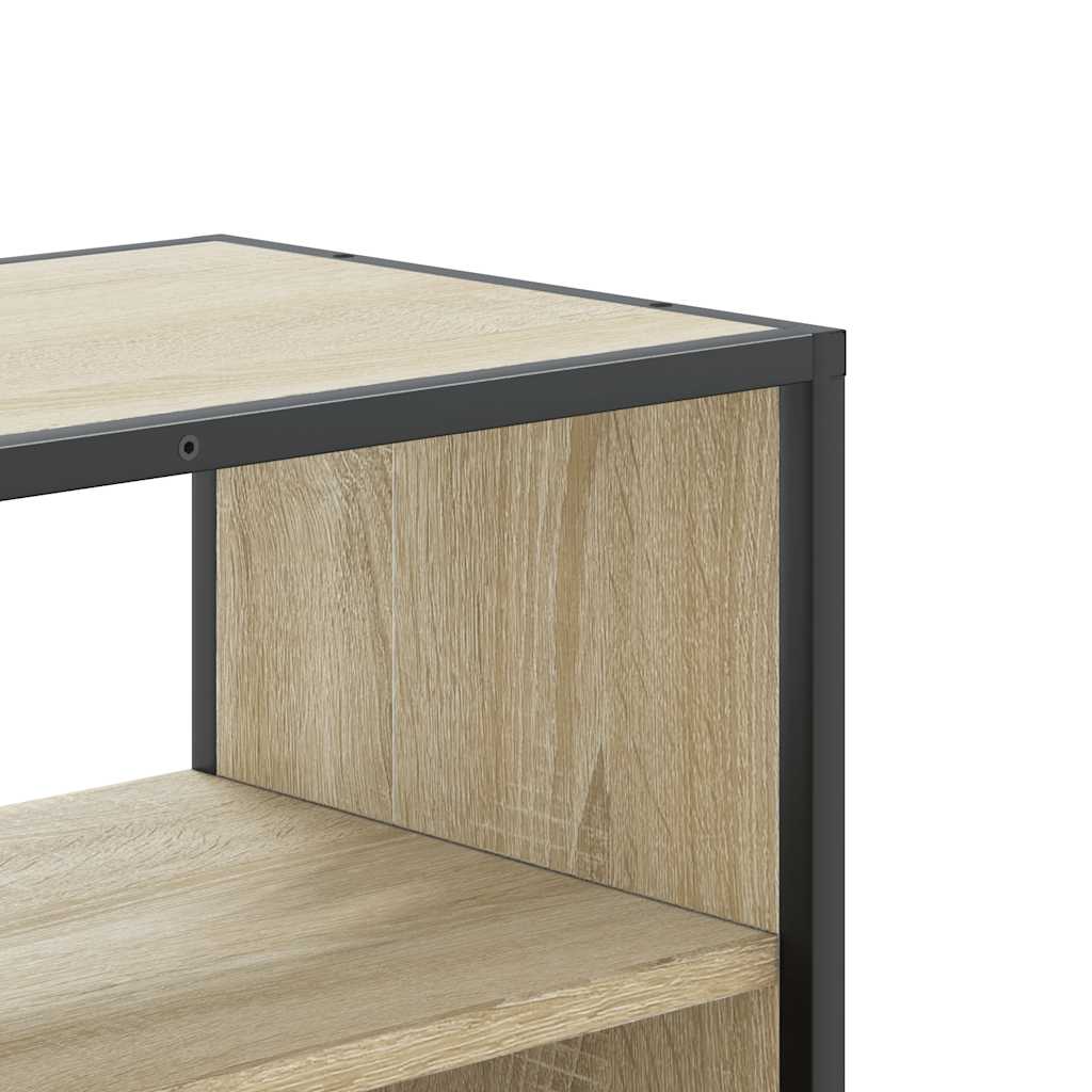 Dulap TV, stejar sonoma, 80x31x39,5 cm, lemn prelucrat și metal GartenMobel Dekor