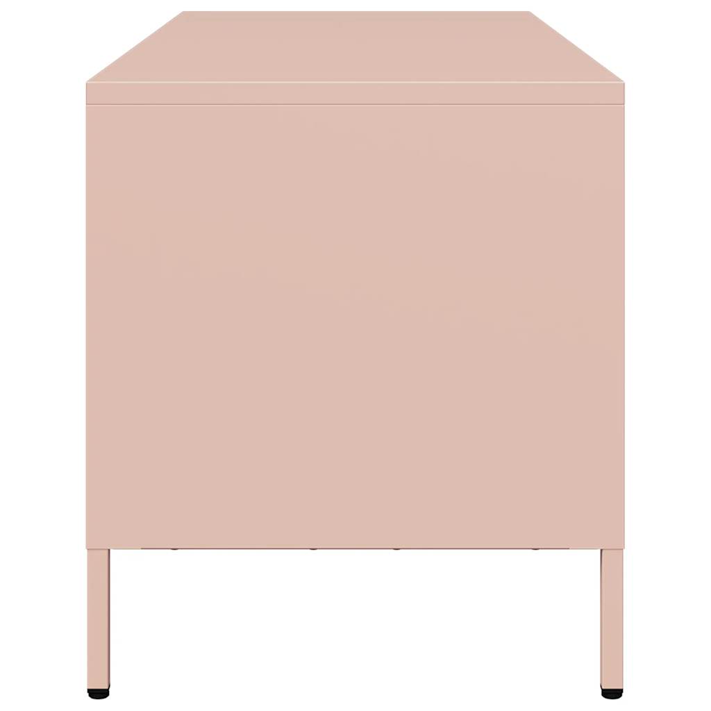 Dulap TV, roz, 101,5x39x43,5 cm, oțel laminat la rece GartenMobel Dekor
