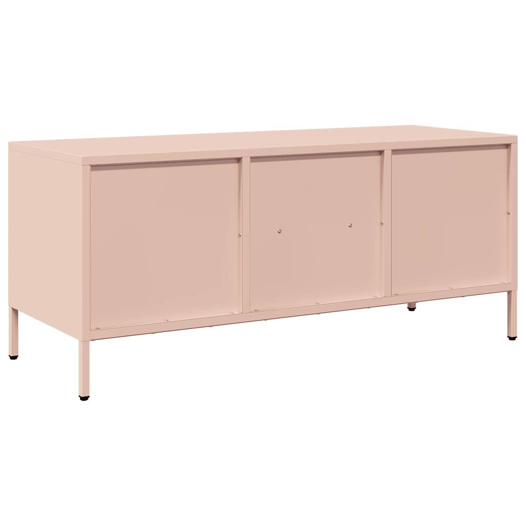 Dulap TV, roz, 101,5x39x43,5 cm, oțel laminat la rece GartenMobel Dekor