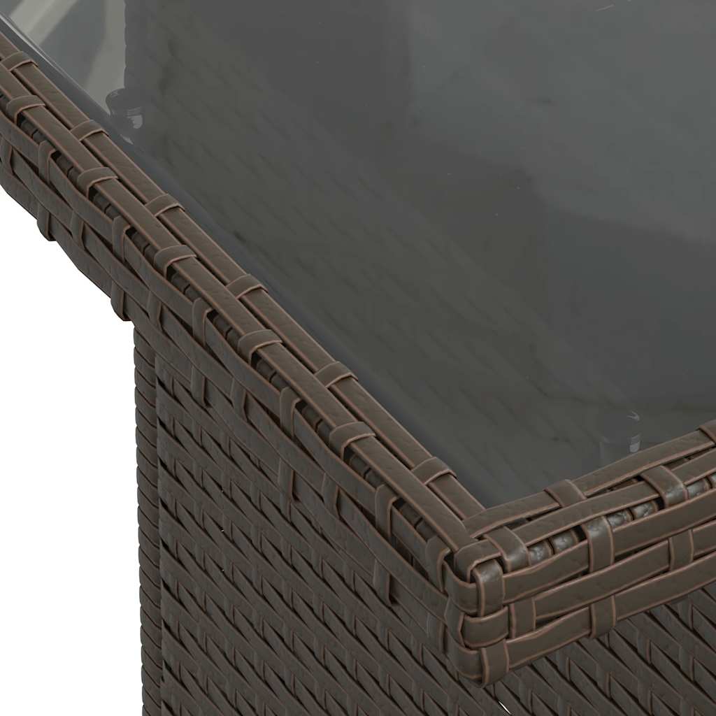 Set canapele de grădină cu perne, 7 piese, maro, poliratan GartenMobel Dekor