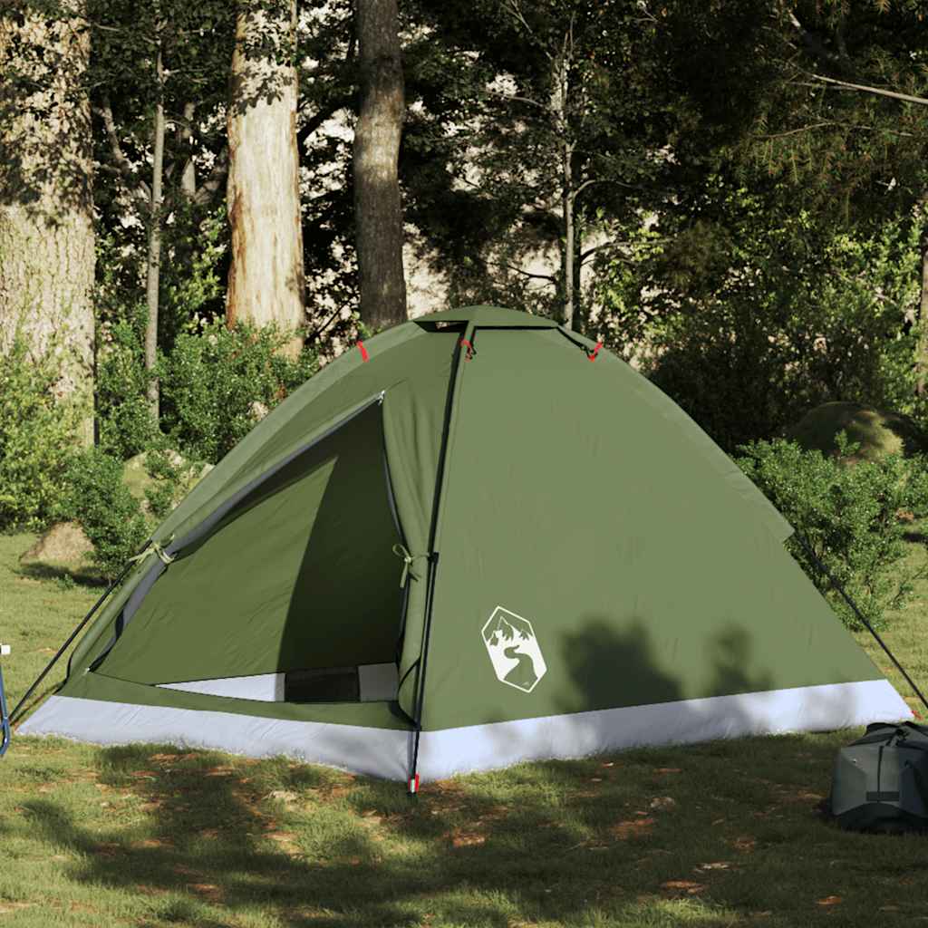 Cort camping cupolă 2 persoane verde măsliniu impermeabil GartenMobel Dekor
