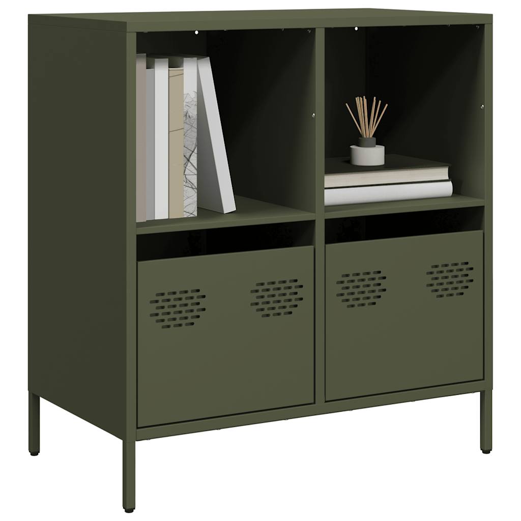 Dulap, verde măsliniu, 68x39x73,5 cm, oțel laminat la rece GartenMobel Dekor