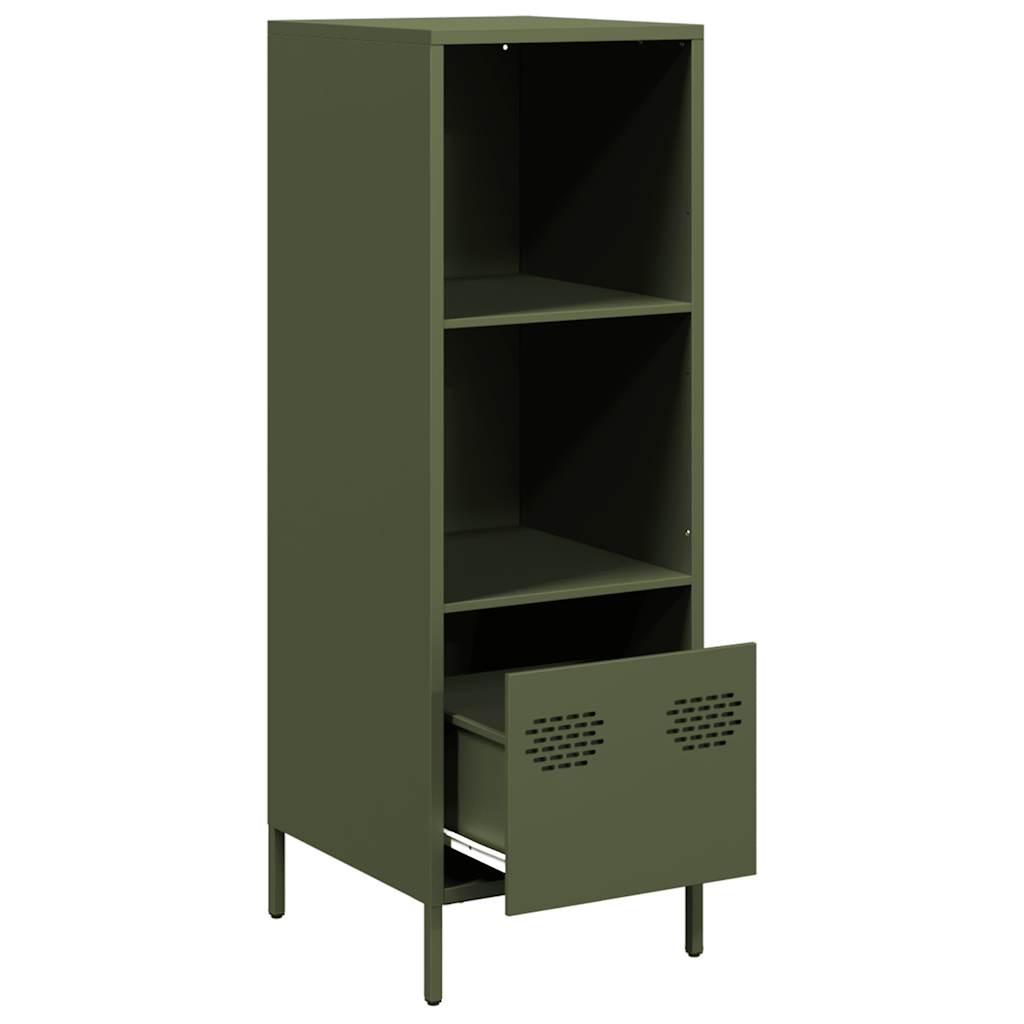 Dulap înalt verde măslină 35x39x103,5 cm oțel GartenMobel Dekor