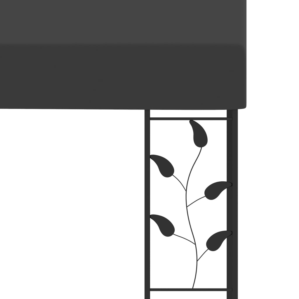 Pavilion de perete, antracit, 6 x 3 x 2,5 m GartenMobel Dekor
