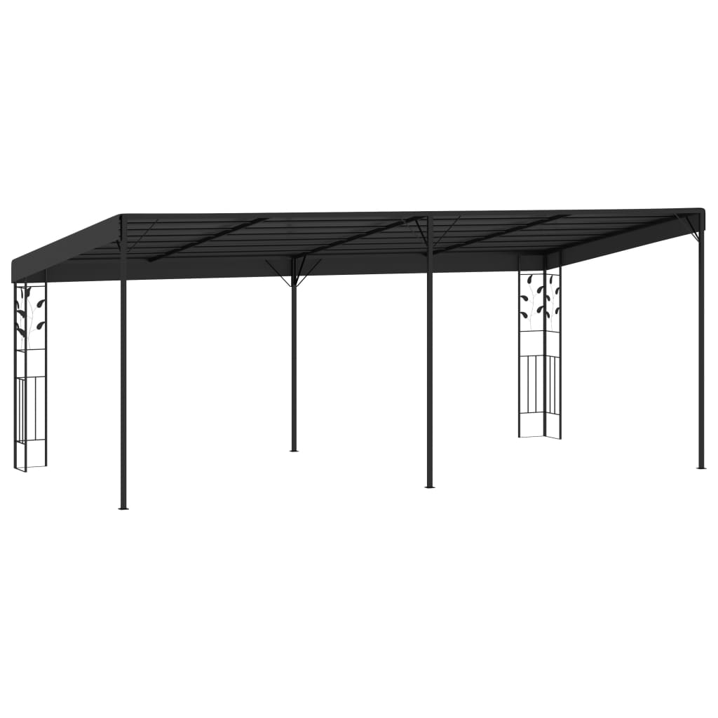 Pavilion de perete, antracit, 6 x 3 x 2,5 m GartenMobel Dekor
