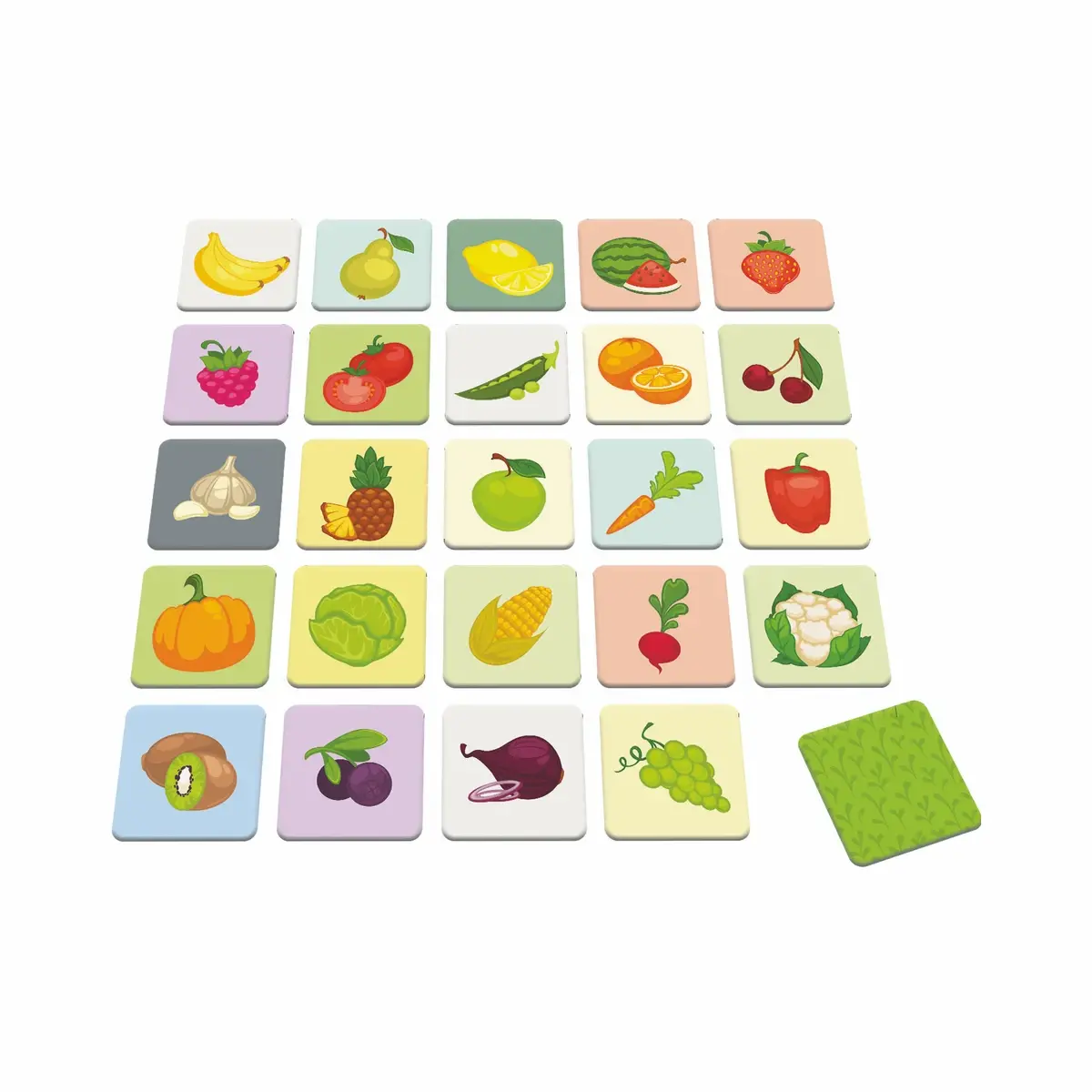 Joc de memorie - Fructe si legume PlayLearn Toys