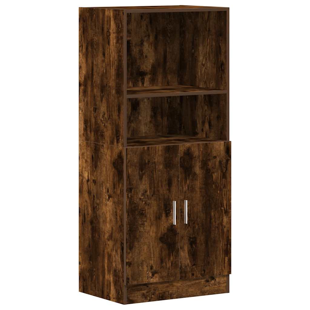 Set dulap de bucătărie din 3 piese din lemn de stejar afumat GartenMobel Dekor