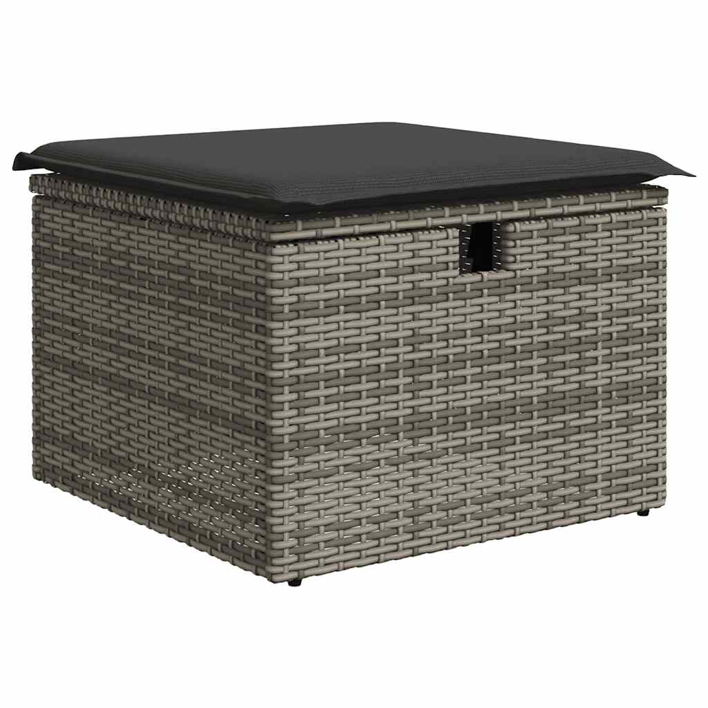 Set mobilier grădină cu perne, 6 piese, gri, poliratan GartenMobel Dekor