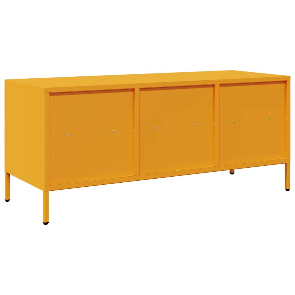 Dulap TV, galben muștar, 101,5x39x43,5 cm, oțel laminat la rece GartenMobel Dekor