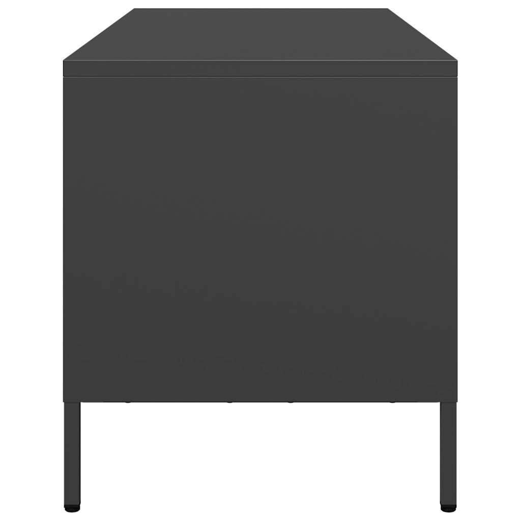 Dulap TV, negru, 101,5x39x43,5 cm, oțel laminat la rece GartenMobel Dekor