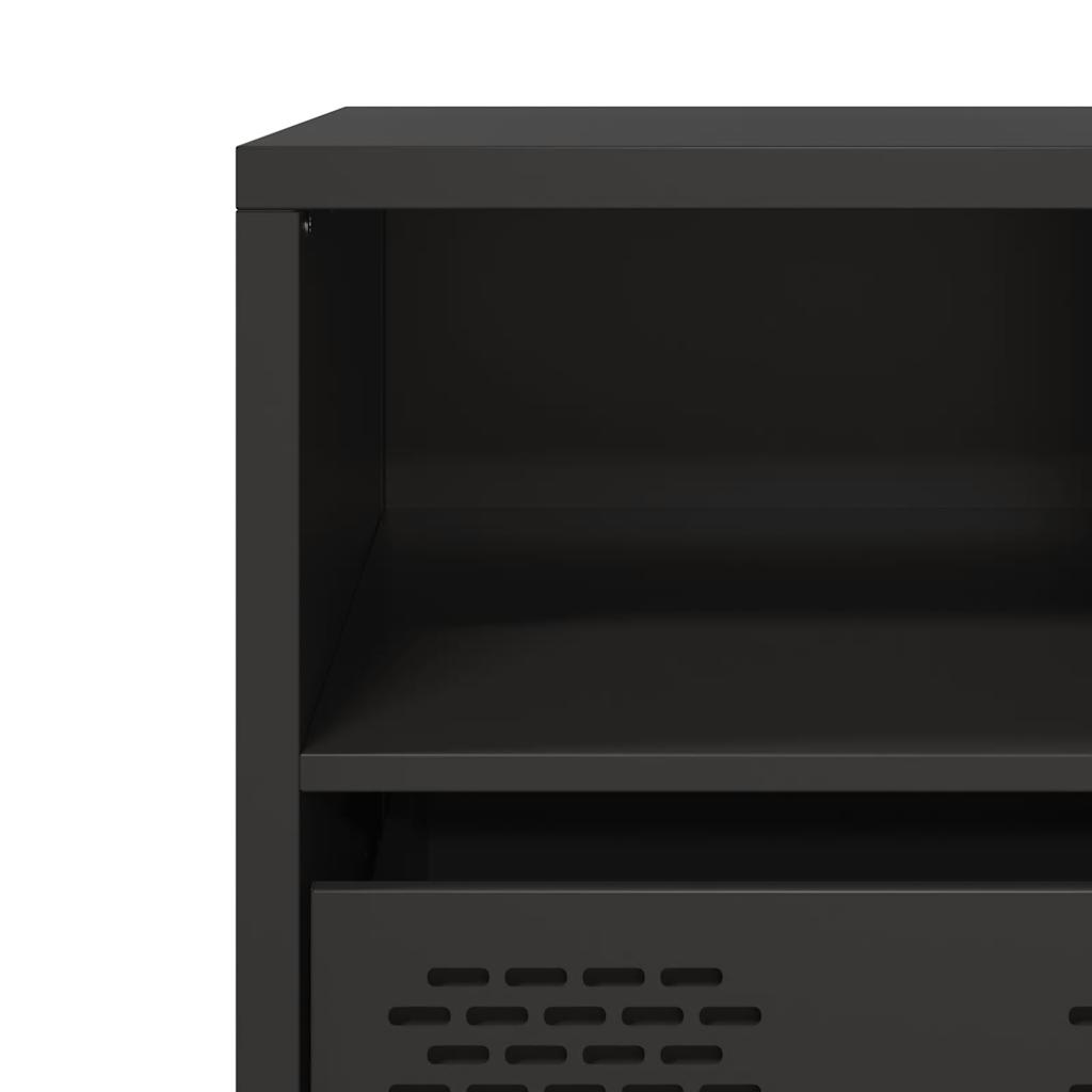Dulap TV, negru, 101,5x39x43,5 cm, oțel laminat la rece GartenMobel Dekor