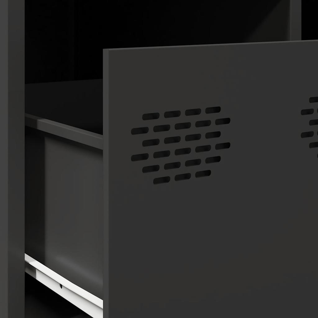 Măsuță de cafea, negru, 101,5x50x43,5 cm, oțel laminat la rece GartenMobel Dekor