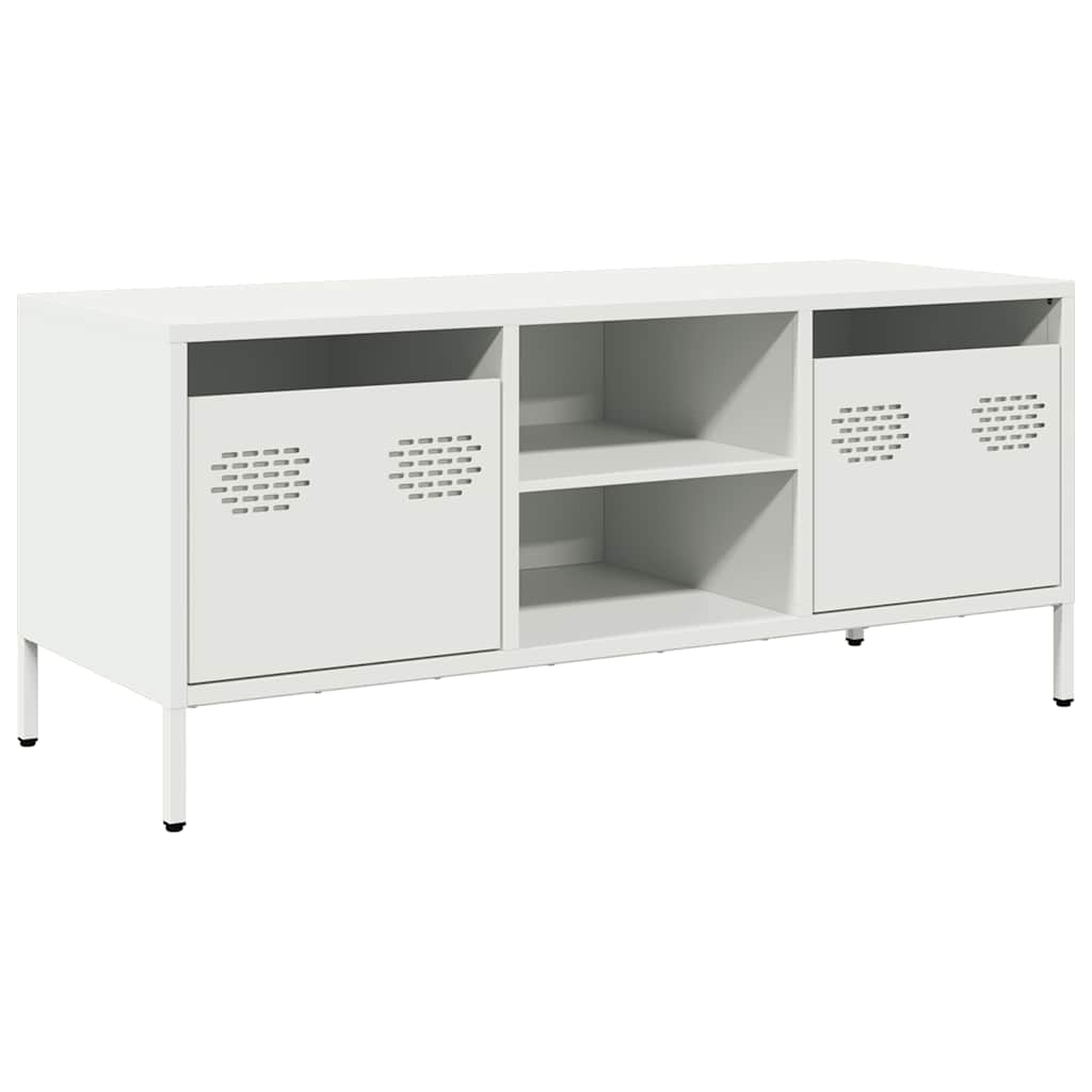 Dulap TV, alb, 101,5x39x43,5 cm, oțel laminat la rece GartenMobel Dekor