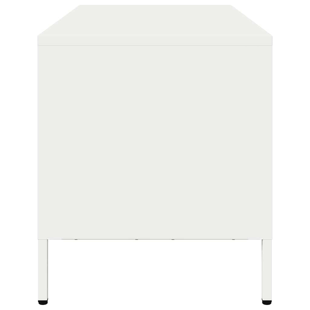 Dulap TV, alb, 101,5x39x43,5 cm, oțel laminat la rece GartenMobel Dekor