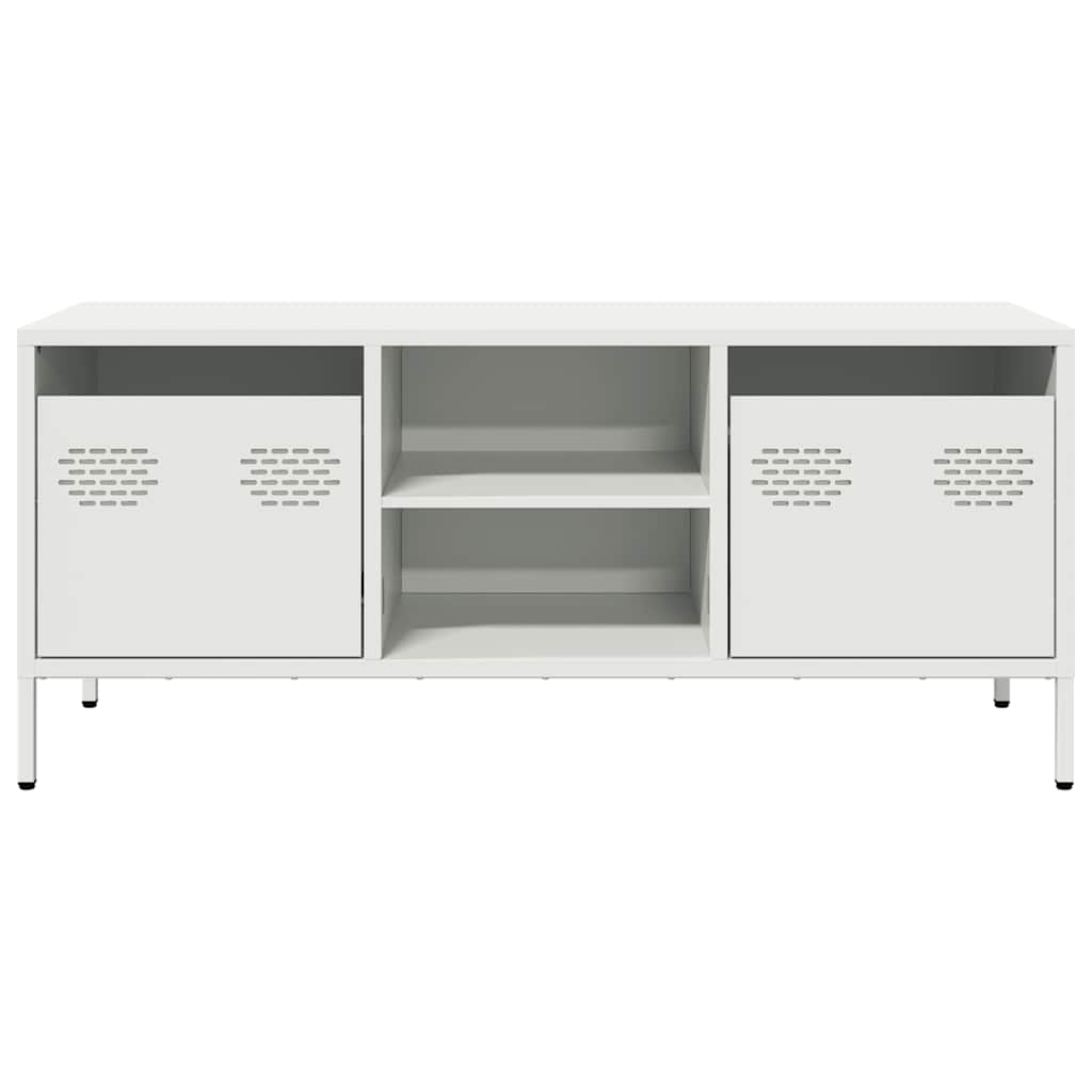Dulap TV, alb, 101,5x39x43,5 cm, oțel laminat la rece GartenMobel Dekor