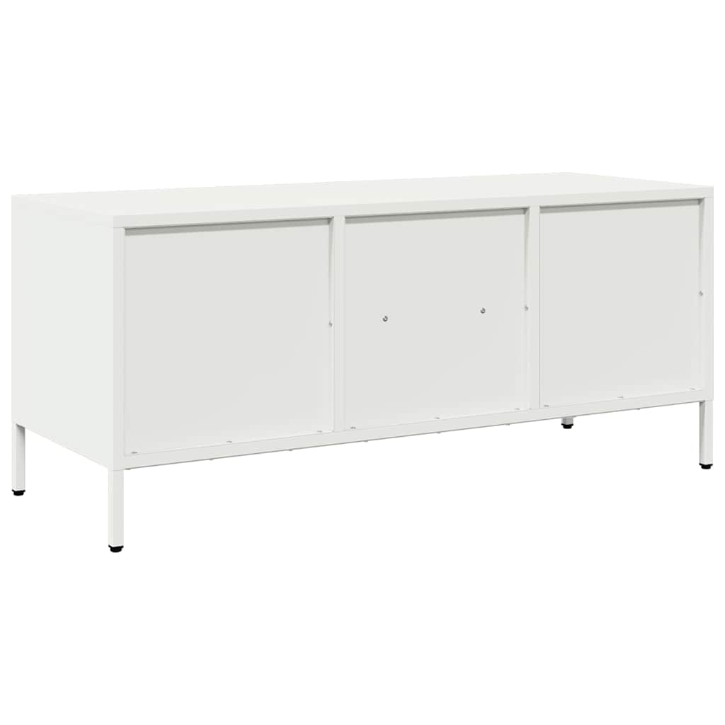 Dulap TV, alb, 101,5x39x43,5 cm, oțel laminat la rece GartenMobel Dekor