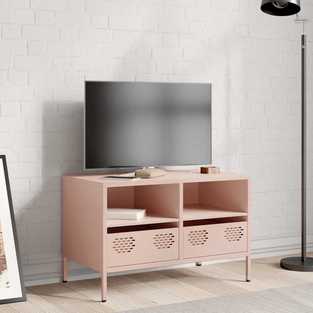 Dulap TV, roz, 68x39x43,5 cm, oțel laminat la rece GartenMobel Dekor