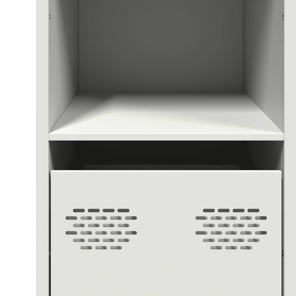 Dulap, alb, 101,5x39x73,5 cm, oțel laminat la rece GartenMobel Dekor