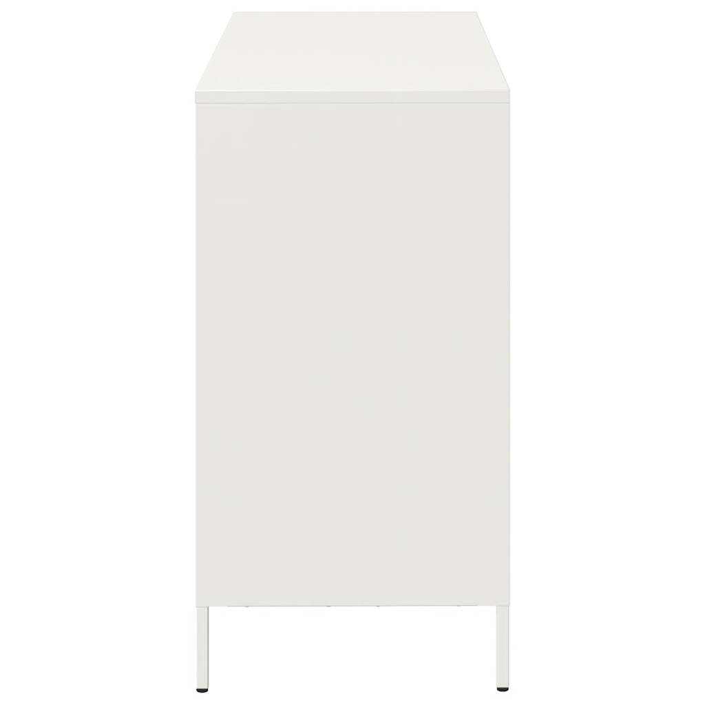 Dulap, alb, 101,5x39x73,5 cm, oțel laminat la rece GartenMobel Dekor