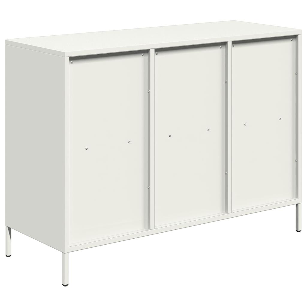 Dulap, alb, 101,5x39x73,5 cm, oțel laminat la rece GartenMobel Dekor