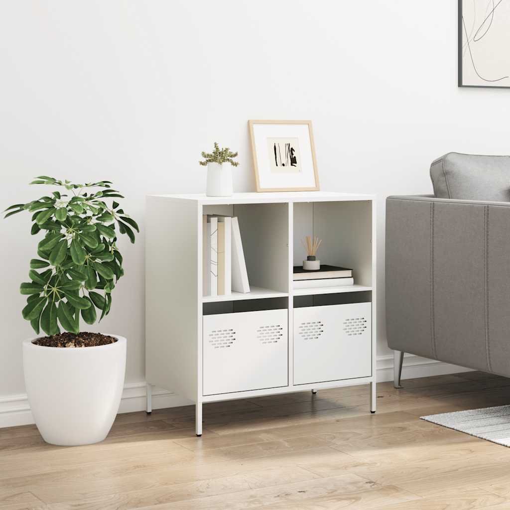 Dulap, alb, 68x39x73,5 cm, oțel laminat la rece GartenMobel Dekor