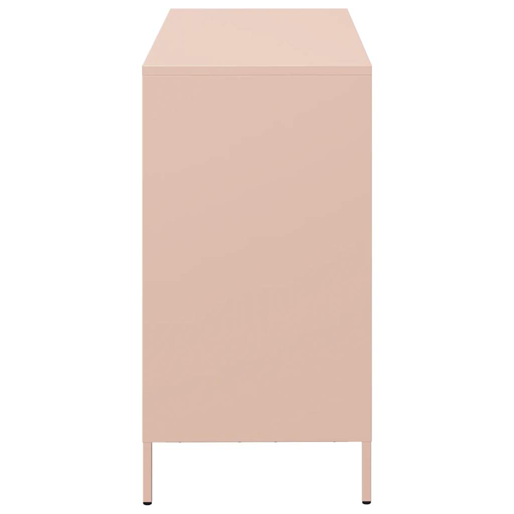 Dulap, roz, 101,5x39x73,5 cm, oțel laminat la rece GartenMobel Dekor