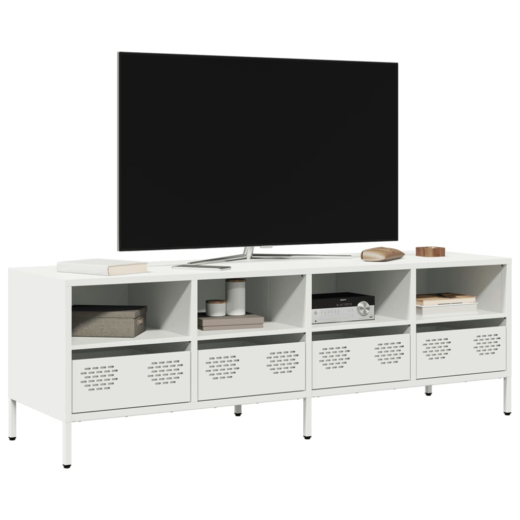 Dulap TV, alb, 135x39x43,5 cm, oțel laminat la rece GartenMobel Dekor
