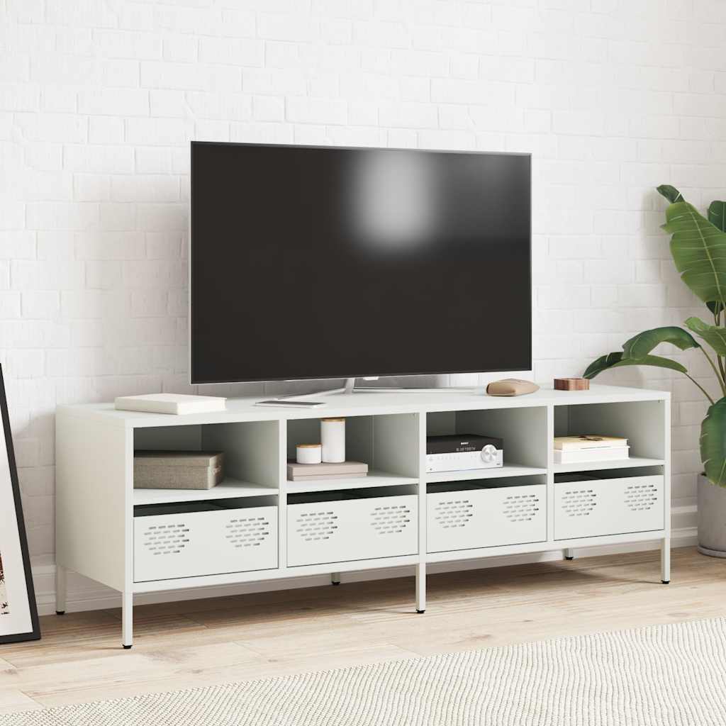 Dulap TV, alb, 135x39x43,5 cm, oțel laminat la rece GartenMobel Dekor