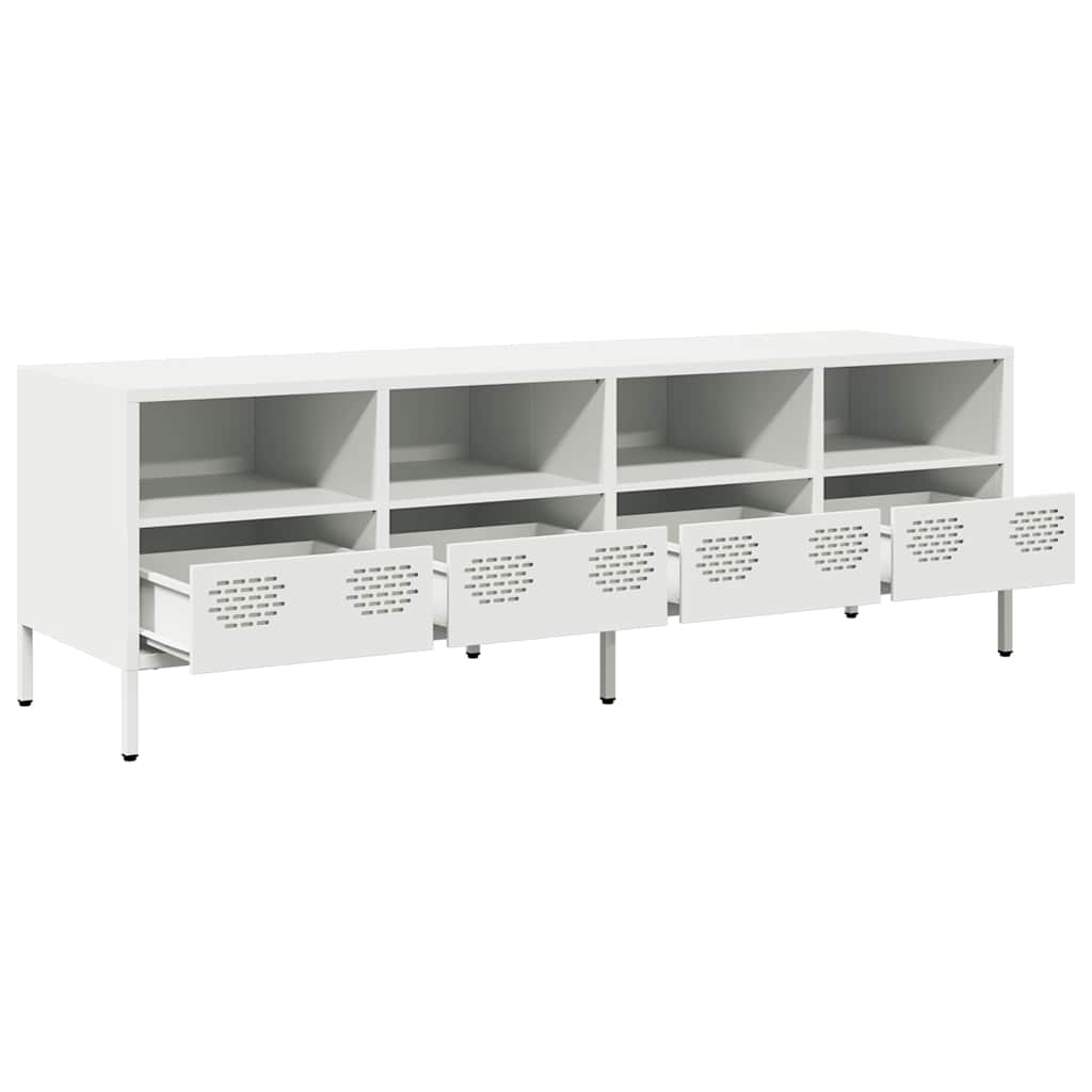Dulap TV, alb, 135x39x43,5 cm, oțel laminat la rece GartenMobel Dekor