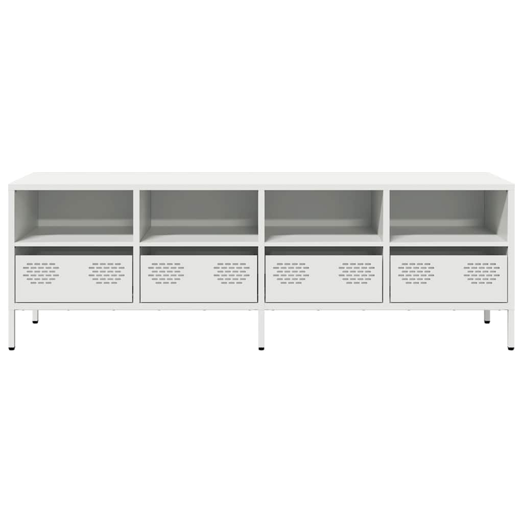 Dulap TV, alb, 135x39x43,5 cm, oțel laminat la rece GartenMobel Dekor