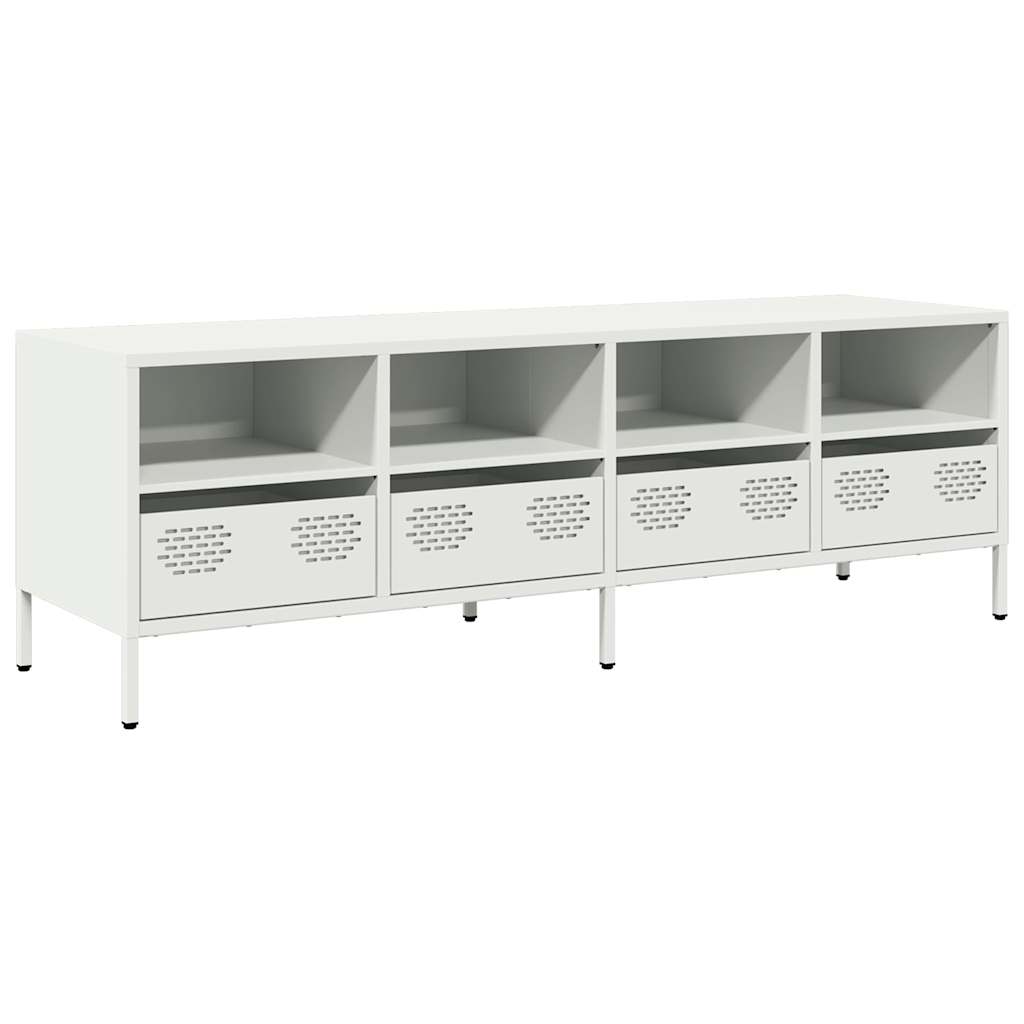 Dulap TV, alb, 135x39x43,5 cm, oțel laminat la rece GartenMobel Dekor
